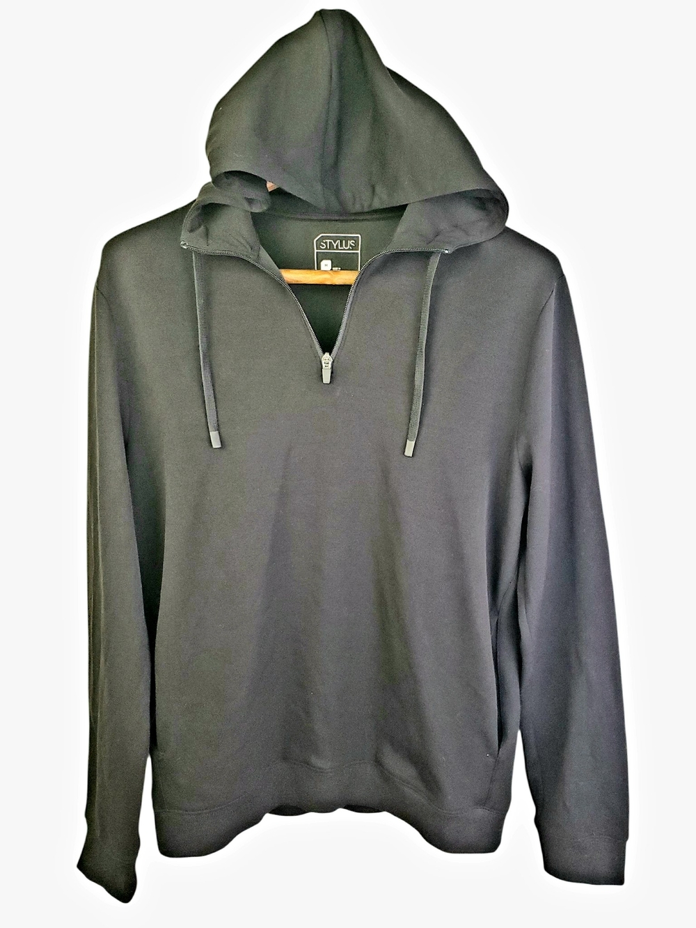 Stylus Men’s Quarter-Zip Hooded Sweatshirt. MED. #393